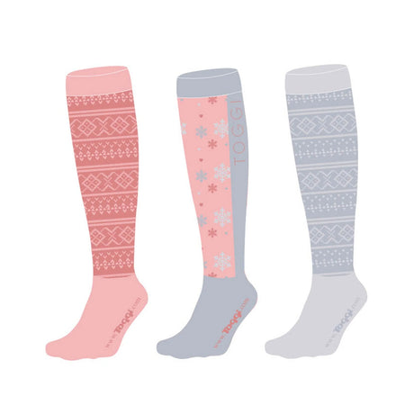 Toggi Womens Fairisle 3 Pack Socks #colour_blue-pink