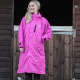 EQUIDRY Women's Thick Fleece Evolution Fixed Hood #colour_fuchsia-pink