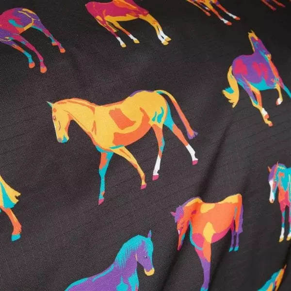 Shires Ontario 220g Turnout Rug #colour_black-horse