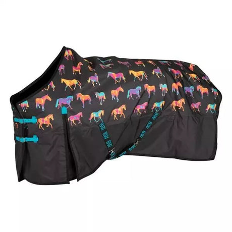 Shires Ontario 220g Turnout Rug #colour_black-horse