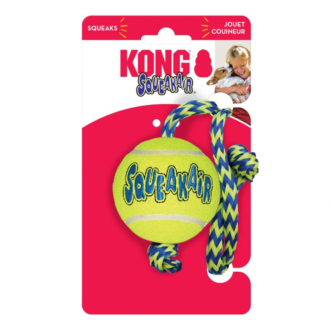 Kong Squeakair Ball C/W 로프