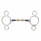 Shires Blue Sweet Iron Two Ring Gag With Lozenge
