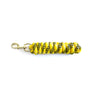 KM Elite Cotton Double Braided Leadrope - 7ft #colour_black-white-yellow