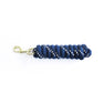 KM Elite Cotton Double Braided Leadrope - 7ft #colour_black-white-navy