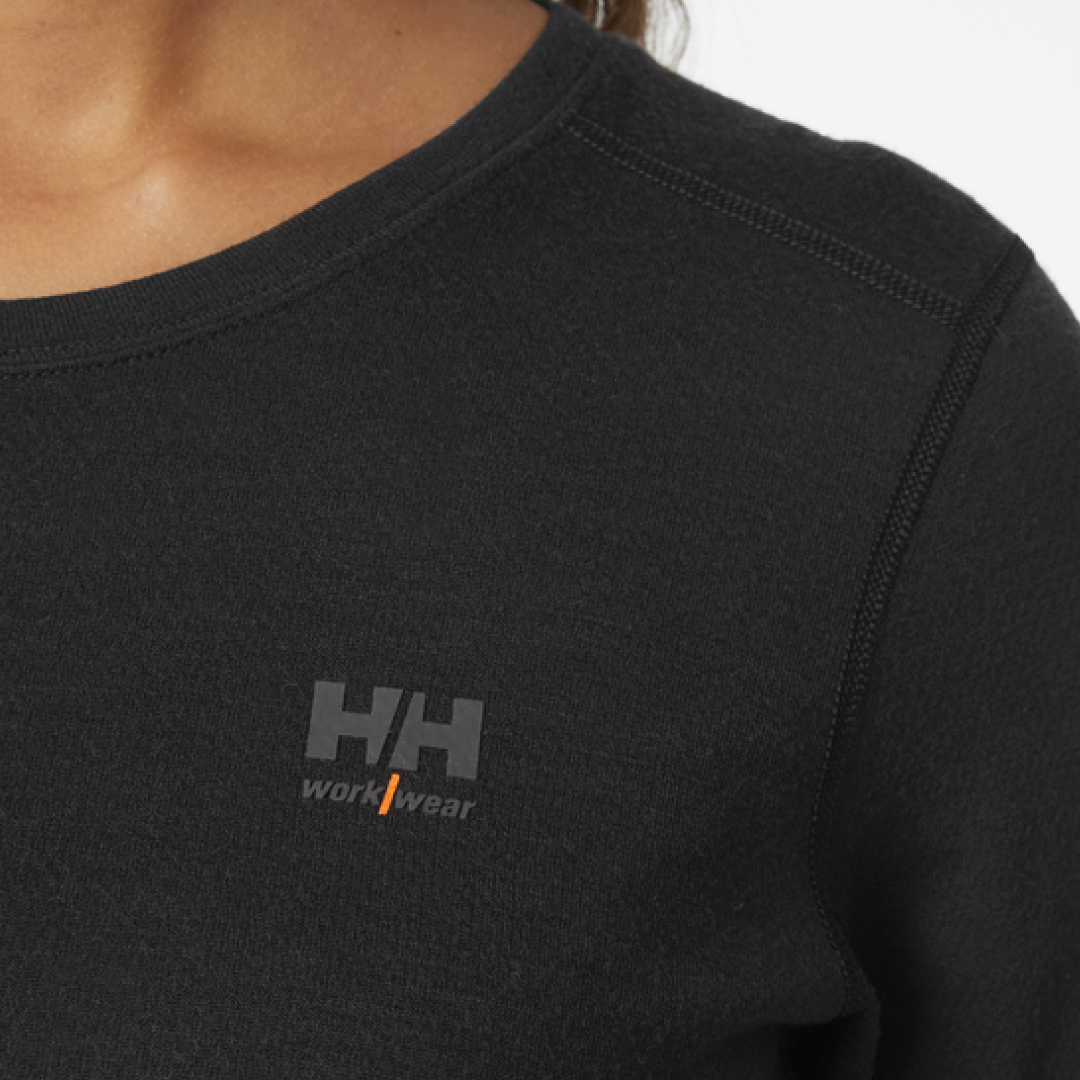 Helly Hansen Workwear Womens HH Lifa Merino Crewneck #colour_black