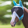 Shires FlyGuard Pro Fine Mesh Fly Mask With Ears #colour_teal