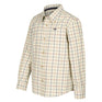 Hoggs of Fife Ambassador Junior Premier Tattersall Shirt #colour_ivory-navy