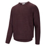 Hoggs of Fife Borders Men's Ribbed Knit Jumper #colour_redwood