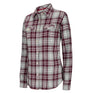 Hoggs of Fife Eilidh Ladies Flannel Shirt #colour_marled-merlot