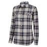 Hoggs of Fife Eilidh Ladies Flannel Shirt #colour_marled-navy
