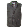  Hoggs of Fife Men's Padded Waxed Waistcoat #colour_olive