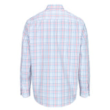 Hoggs of Fife Turnberry Twill Men's Cotton Shirt #colour_white-red-navy