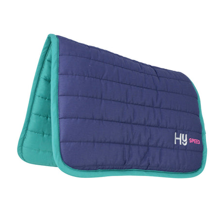Hy Equestrian Reversible Two Colour Saddle Pad #colour_navy-teal