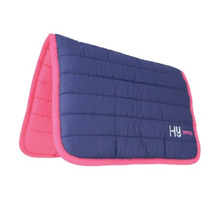 Hy Equestrian Reversible Two Colour Saddle Pad #colour_navy-pink