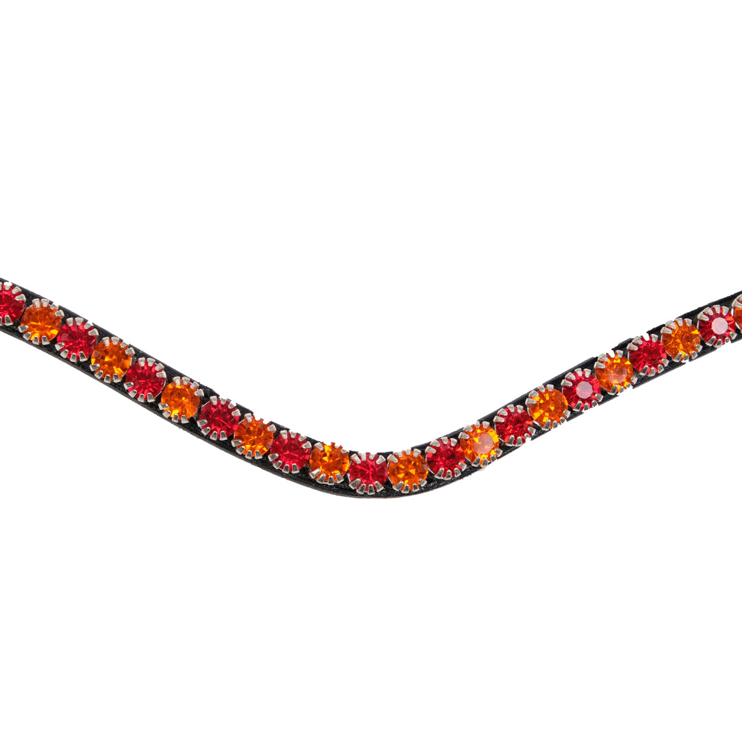 Montar Fair Red Crystal Cuved Browband