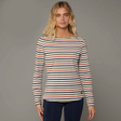 Toggi Striped Long Sleeve Ladies Top #colour_white-stripe