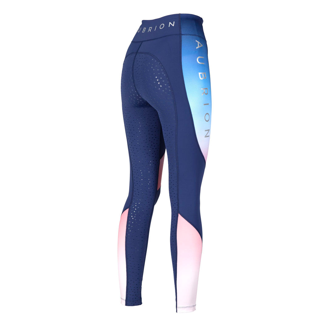 Shires Aubrion Broadway Full Grip Ladies Riding Tights #colour_ombre