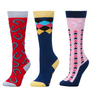 Dublin 3 Pack Socks Childs #colour_coral-horse-shoes