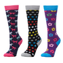 Dublin 3 Pack Socks Childs #colour_ink-navy-horses