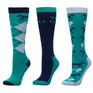 Dublin 3 Pack Socks Adults #colour_jade-argyle