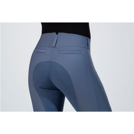 HKM Liv High Waist Alos Full Seat Riding Breeches #colour_smokey-blue