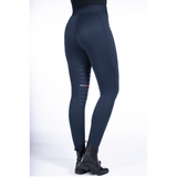 HKM Sports Silicone Knee Patch Riding Leggings #colour_deep-blue
