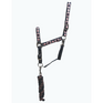Hy Equestrian Woven Polo Head Collar and Lead Rope #colour_navy-rose