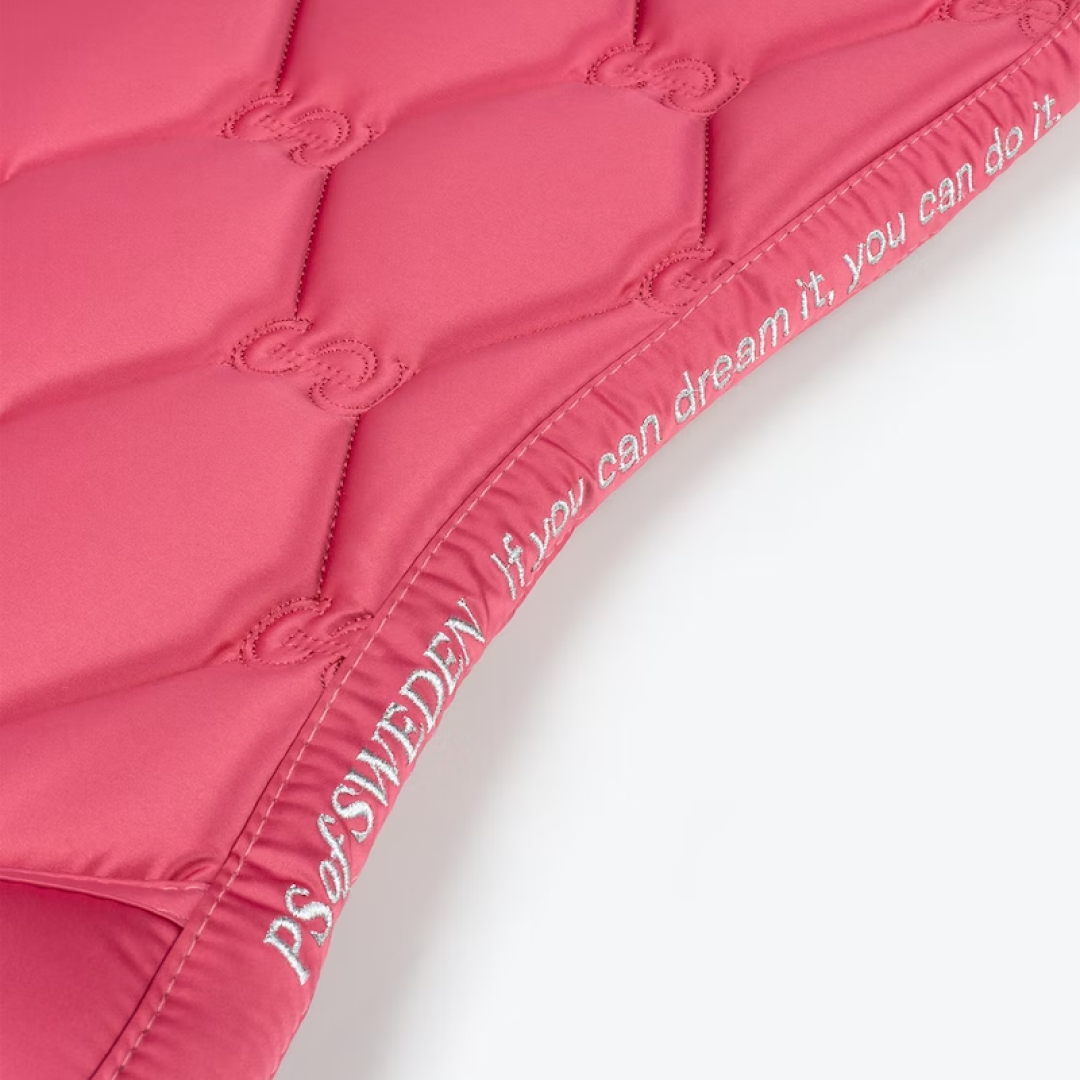 PS of Sweden Berry Pink Essential Dressage Saddle Pad #colour_berry-pink