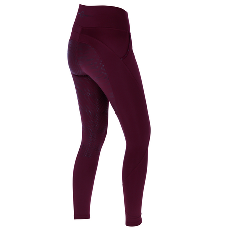 Covalliero Children's Riding Tights #colour_aubergine