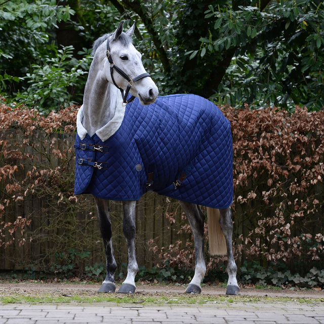 Weatherbeeta Comfitec Deluxe Diamond Quilt Standard Neck Medium #colour_navy