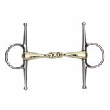 Shires Brass Alloy Full Cheek Snaffle with Lozenge
