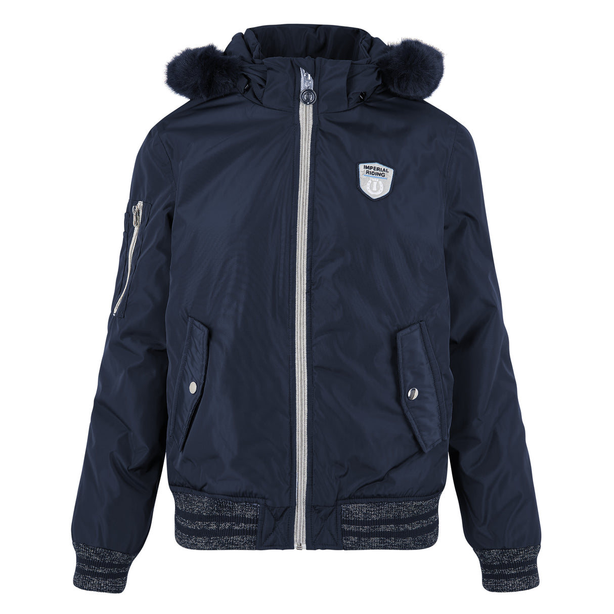 Imperial Riding Funny Facts Bomber Jacket #colour_navy