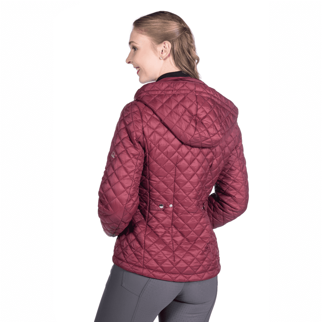 HKM Stella Quilted Jacket #colour_wine-red