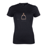HKM Equine Sports Style T-Shirt #colour_black-rosegold