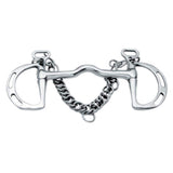 Korsteel Stainless Steel Cambridge Mouth Slotted Ring Kimblewick Bit