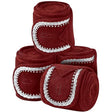 Weatherbeeta Fleece Bling Bandage 4 Pack #colour_maroon
